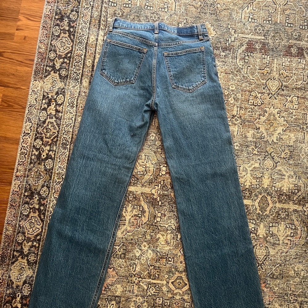Abercrombie & Fitch Midwash Straight Leg Jeans - Blue - Picture 2 of 3